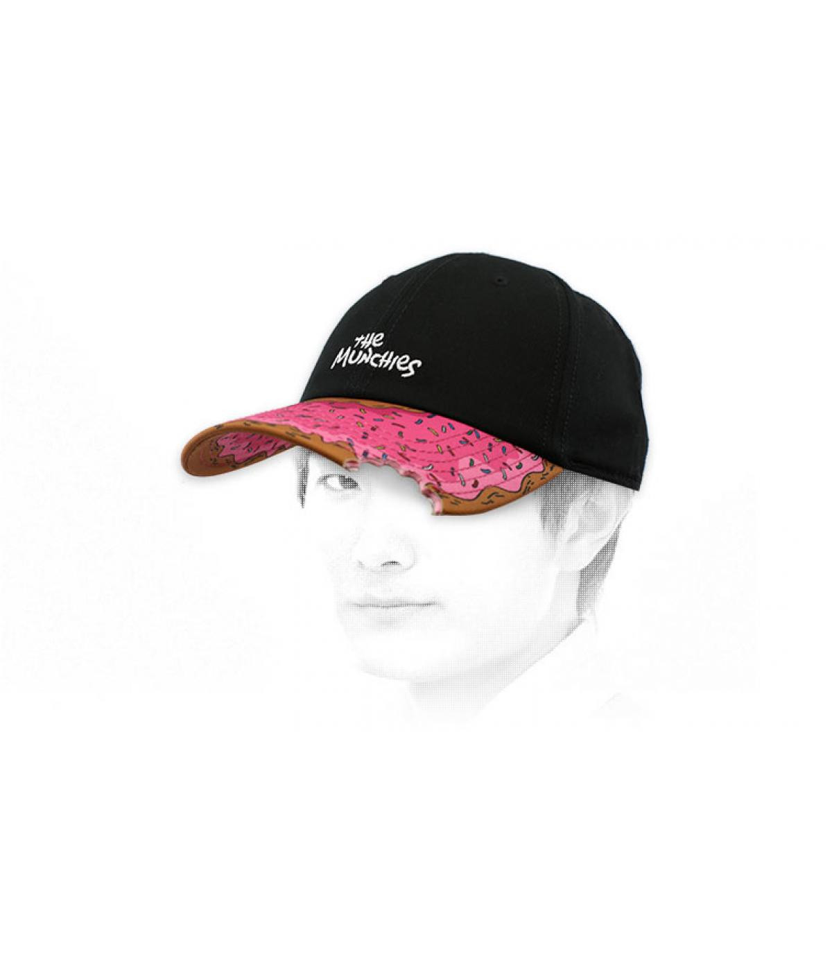 casquette donut noir rose Munchies curved black